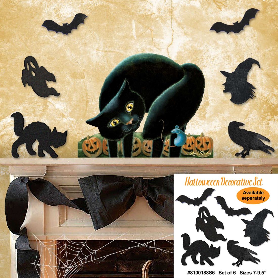 Trick or Treat Halloween Door Decor by Laura Seeley - Thanksgiving Halloween Decor - 8512056H