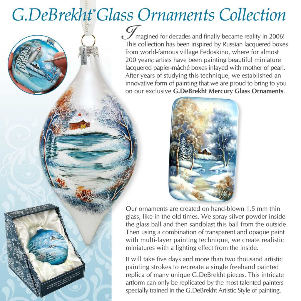 Grizzly Play Glass Ornament by G. DeBrekht - Wildlife Holiday Decor - 744-042