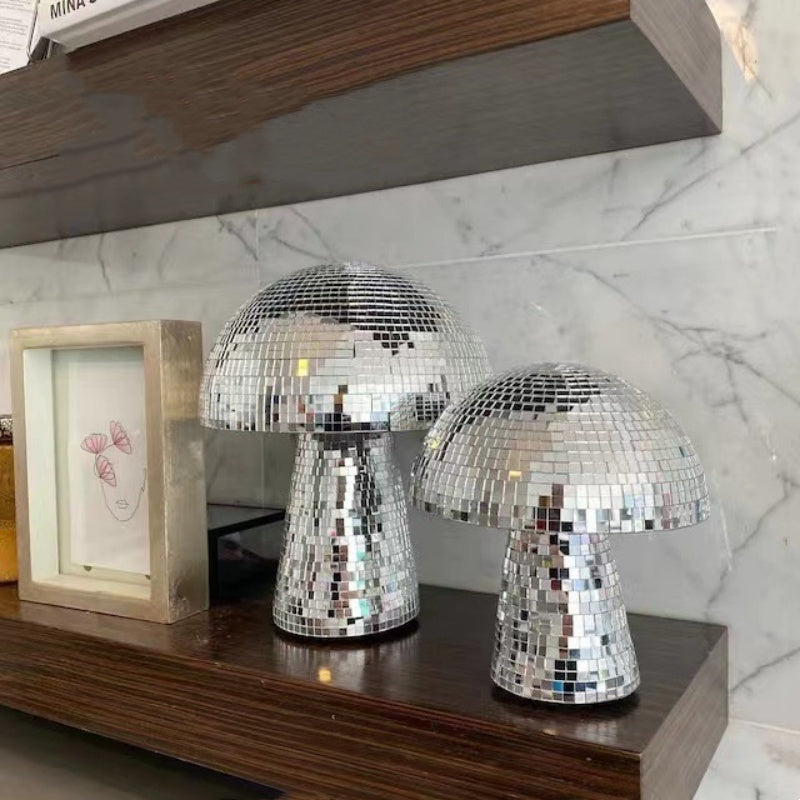 Handmade Mirror Glass Mushroom Disco Ball