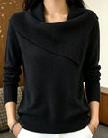 Women’s Relaxed-Fit Lapel Pullover Sweater – 8 Colors