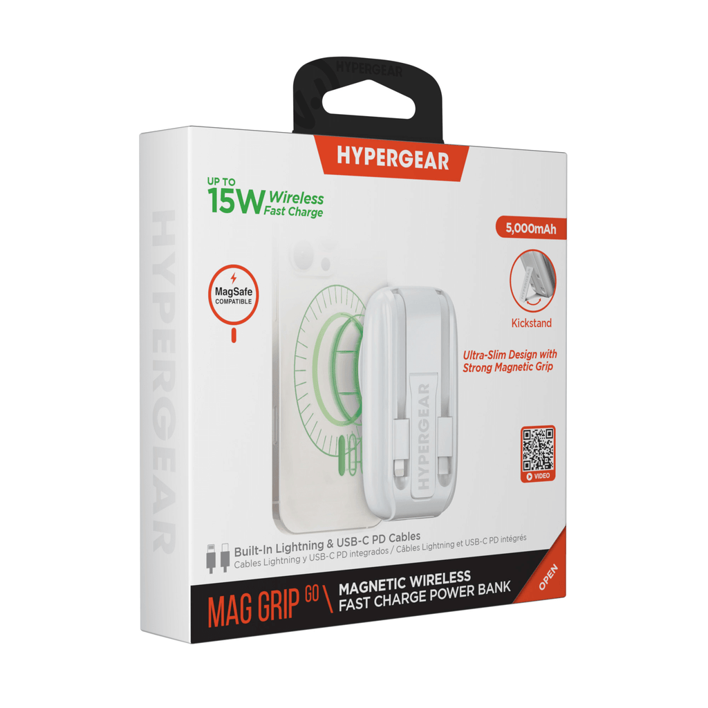 HyperGear Mag Grip Go 5000mAh Wireless Power Bank