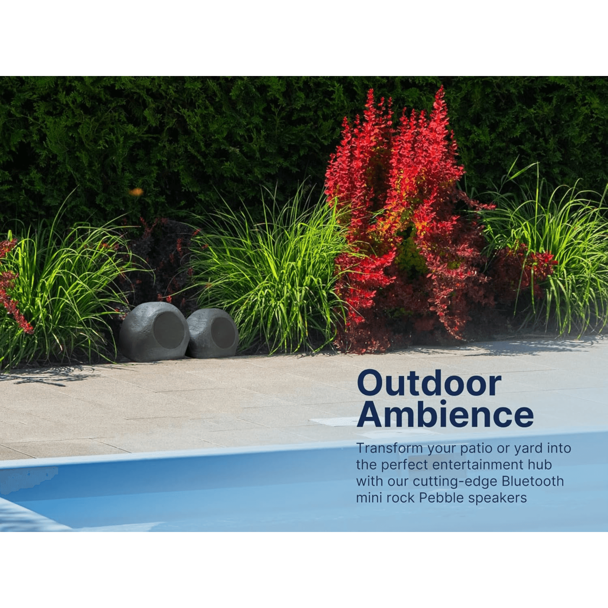 Emerson 1-Pair Mini Pebbles Duo Bluetooth Outdoor Speakers