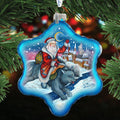 Grey World Fairy Tale Snowflake Glass Ornament, Santa & Christmas Decor - 754-010 by G. DeBrekht