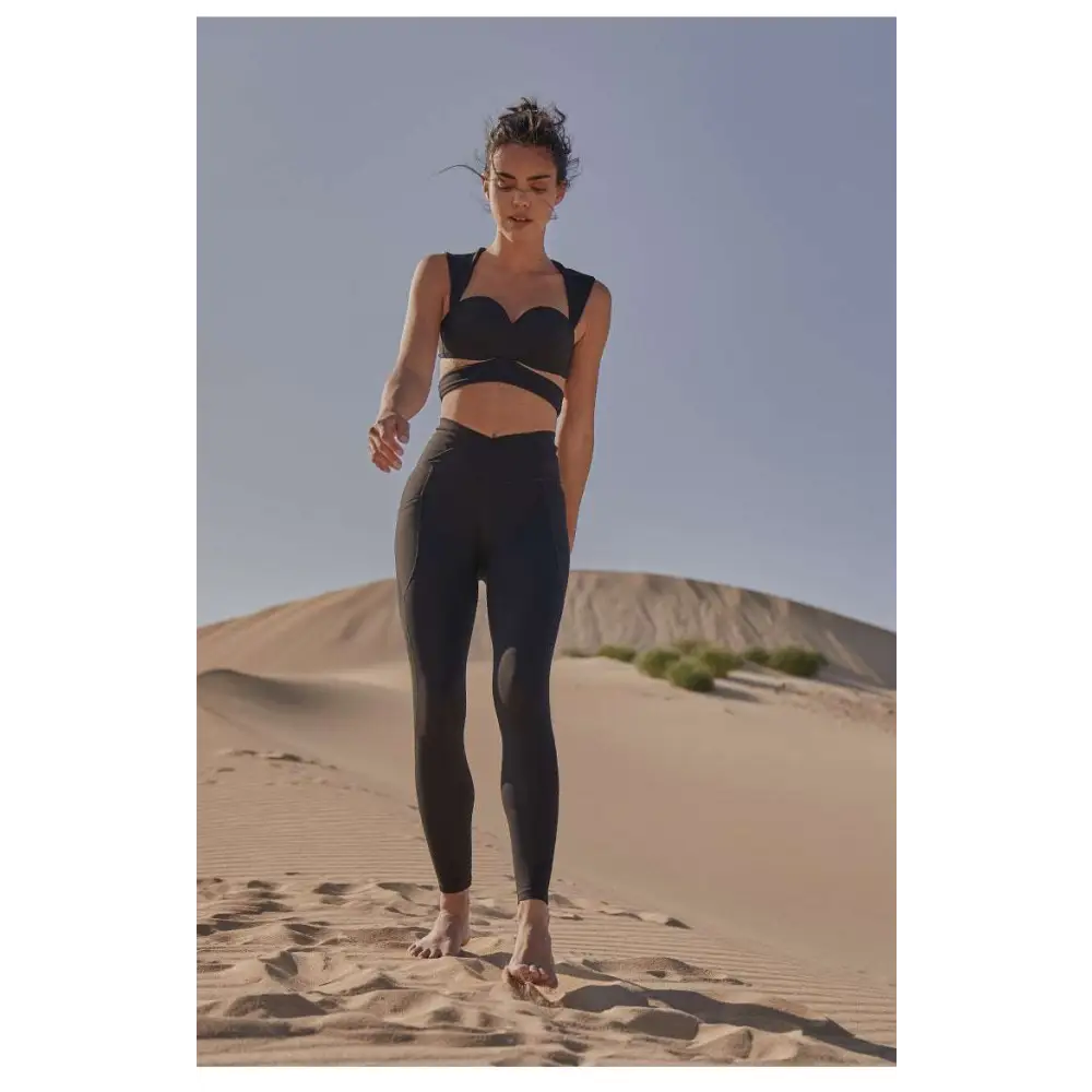 Beige Yoga Pants and Sport Coat Fitness Set