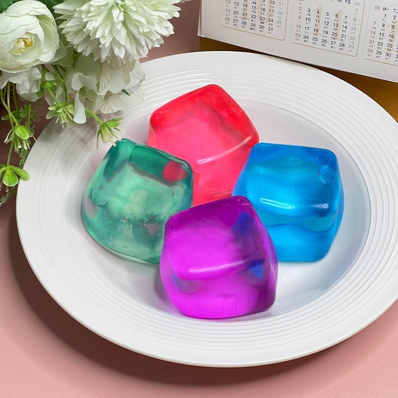 Transparent Ice Cube Squishy Stress Relief Toy