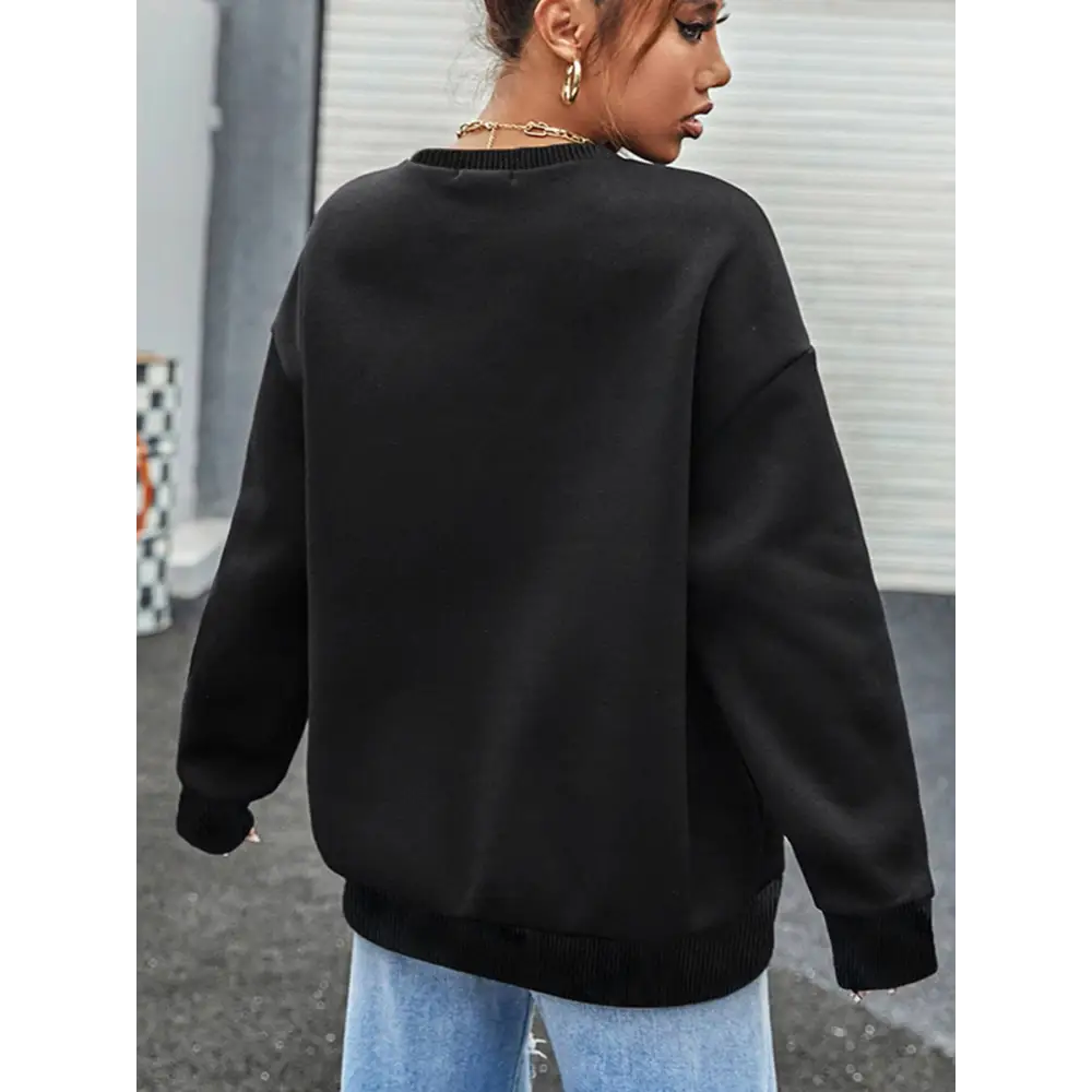 Black Leopard Number 14 Crew Neck Sweatshirt