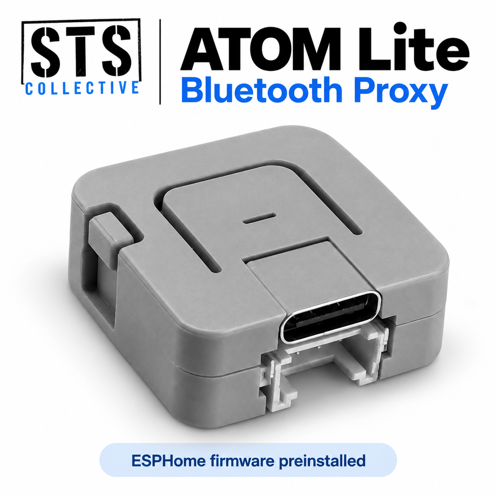 M5Stack ATOM Lite Bluetooth Proxy for Home Assistant | ESPHome Preinstalled
