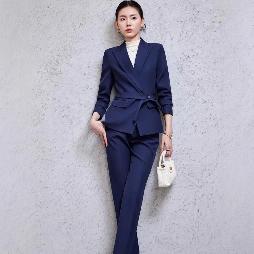 Burgundy Long Sleeve Small Suit Two Piece Set
