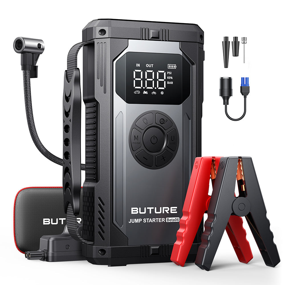 Buture Beta06 5000A Jump Starter with Tire Inflator丨23800mAh Long Standby, 160W DC Output