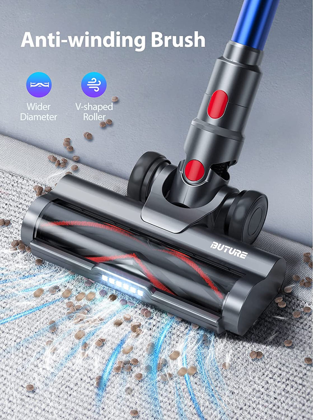Buture JR500 Cordless Vacuum Cleaner | 450W 33KPA