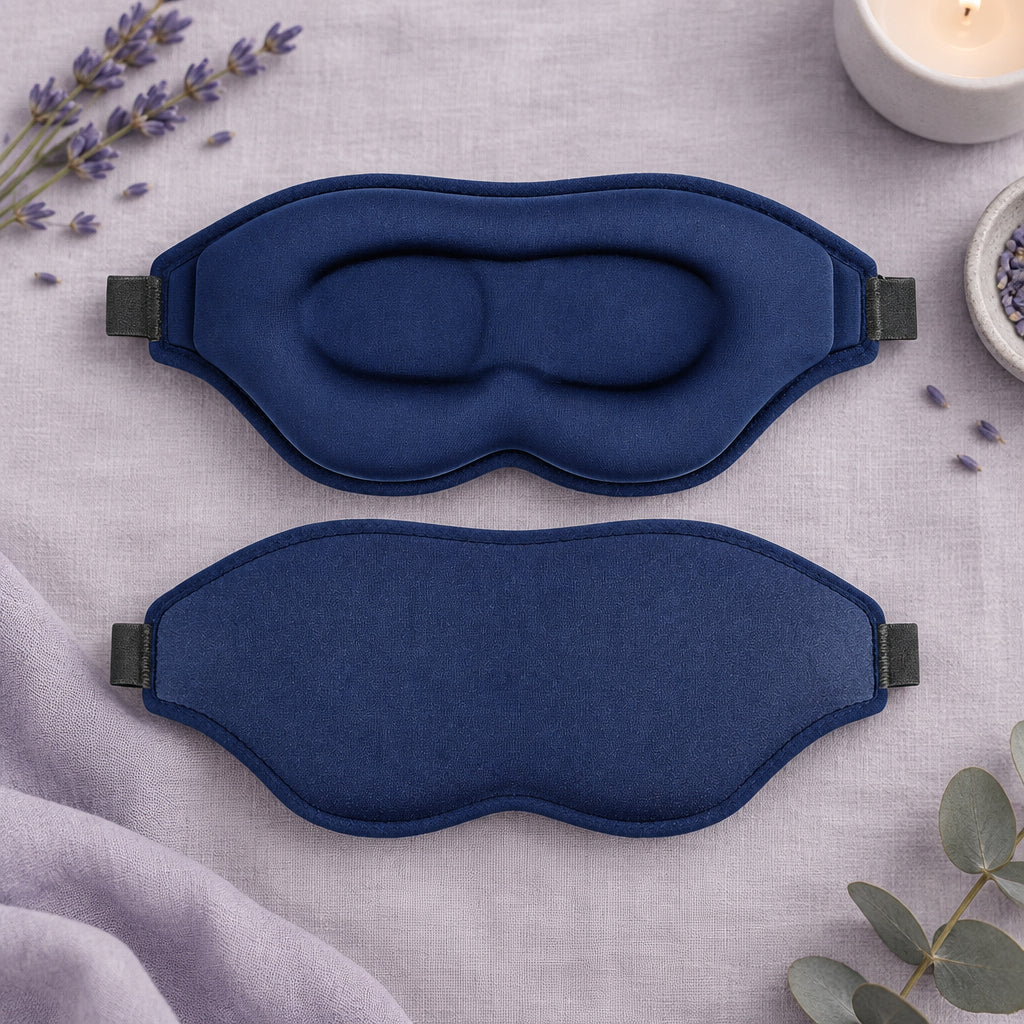 130g 3D Weighted Sleep Mask with Light-Blocking Design