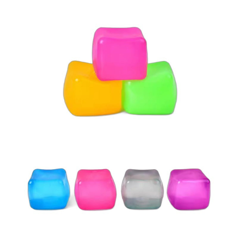 Malt Sugar Ice Cube Squeezing Toy — Squishy TPR Stress Reliever