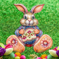 Easter Bunny Boy with Egg Easter Yard Sign by G. DeBrekht - Easter Spring Decor - 8652767F