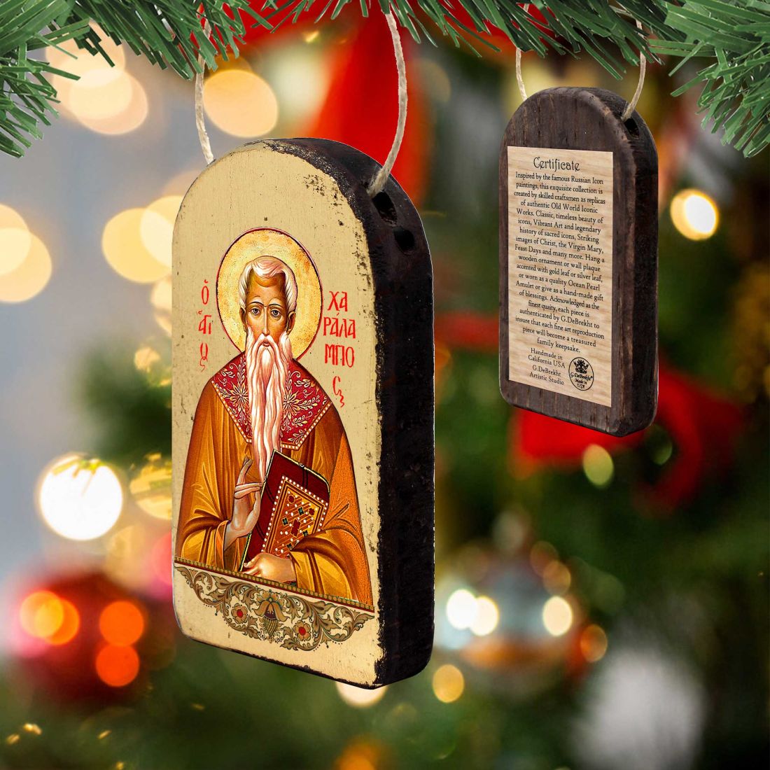 Saint Paralimbic Religious Christian Sacred Icon Ornament - Inspirational Icon Decor - 87055