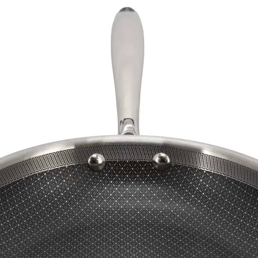 Better Chef 12-Inch 3-Ply Stainless Steel Nonstick Fry Pan with Rolled Edge