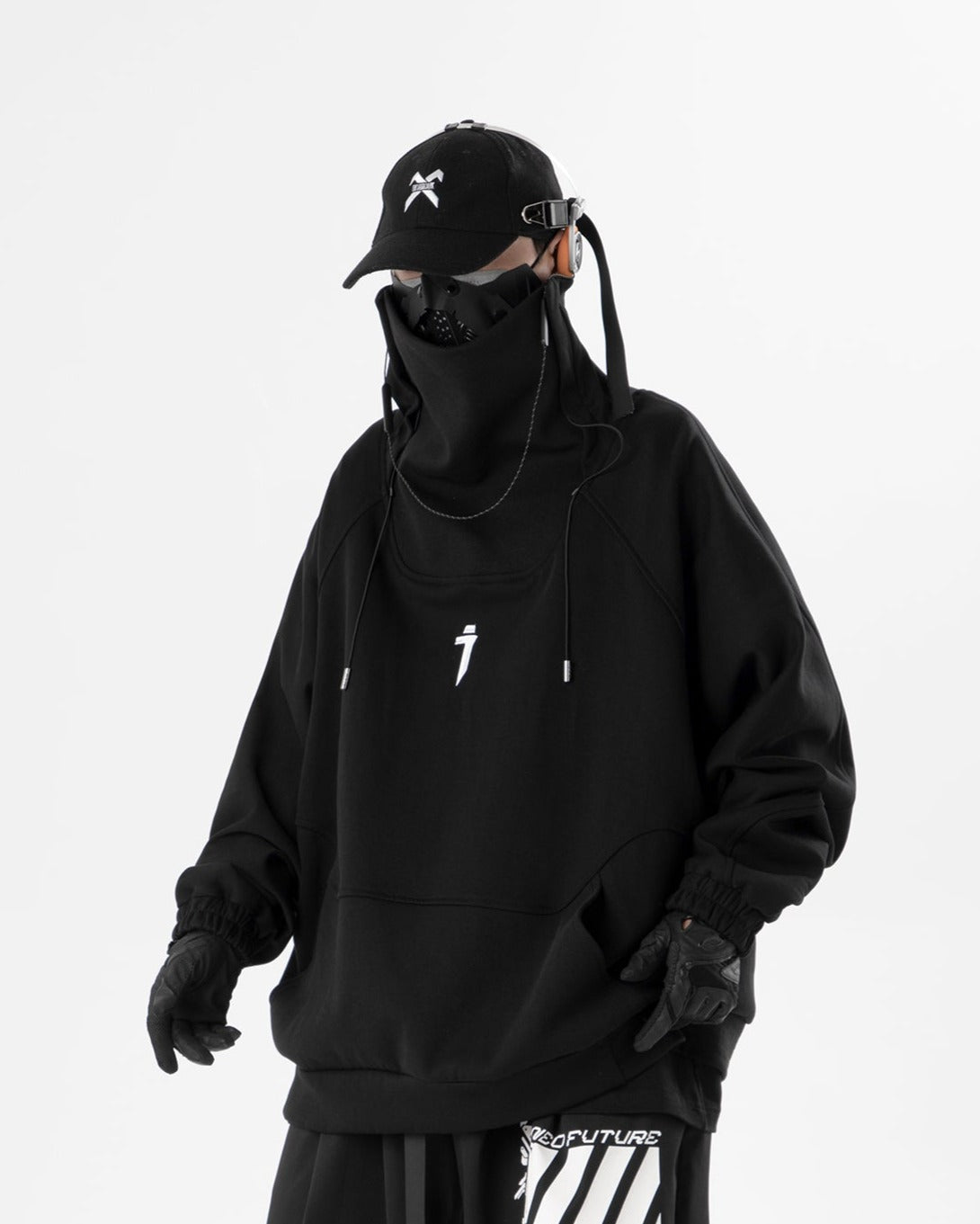 HiH49 Precision High Neck Black Sweater