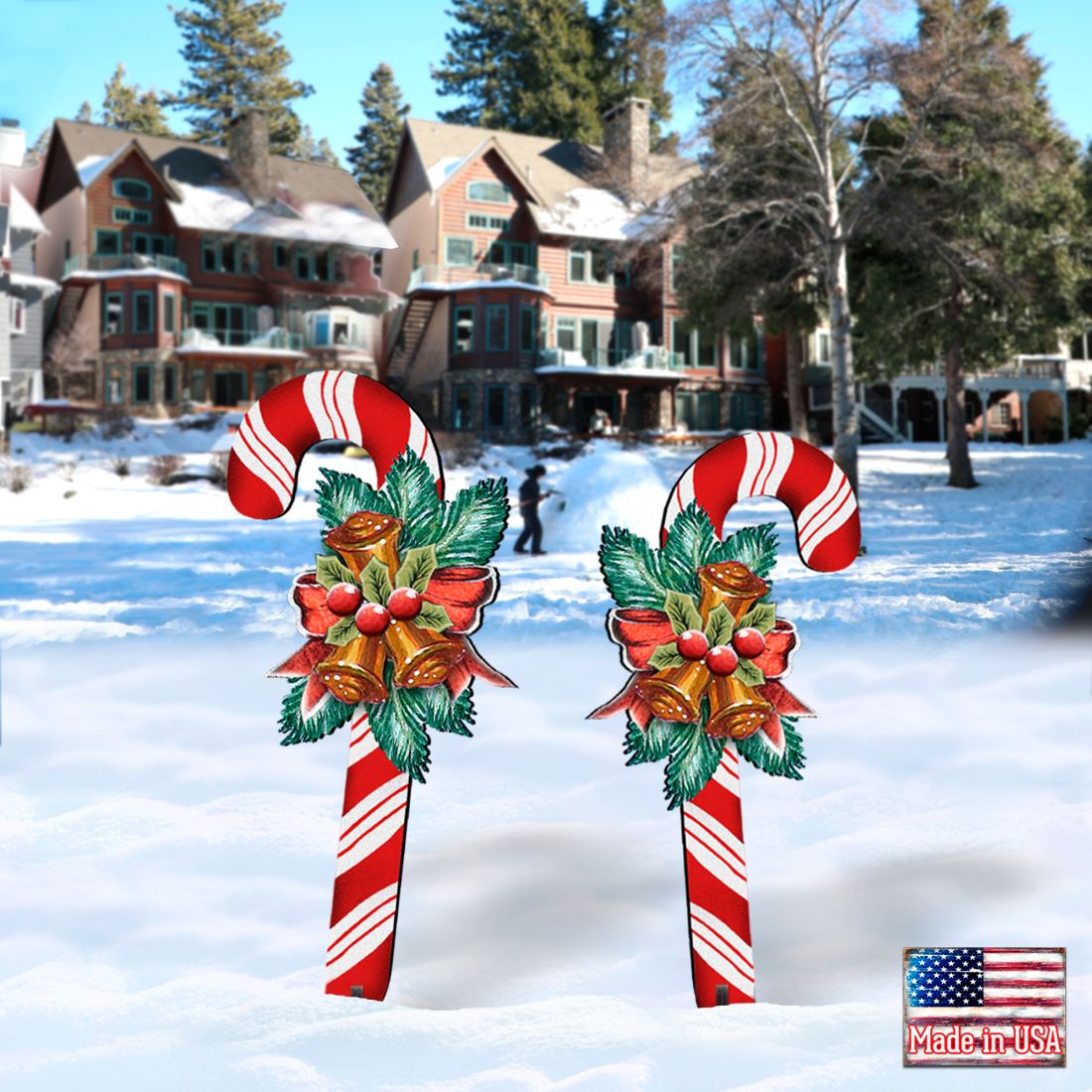 Christmas Candy Cane Holiday Outdoor Decor by G. DeBrekht - Christmas Decor - 8151924F-S2