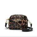 Black & Brown Leopard Print PU Leather Crossbody Bag – Lightweight Phone Bag | Free Size