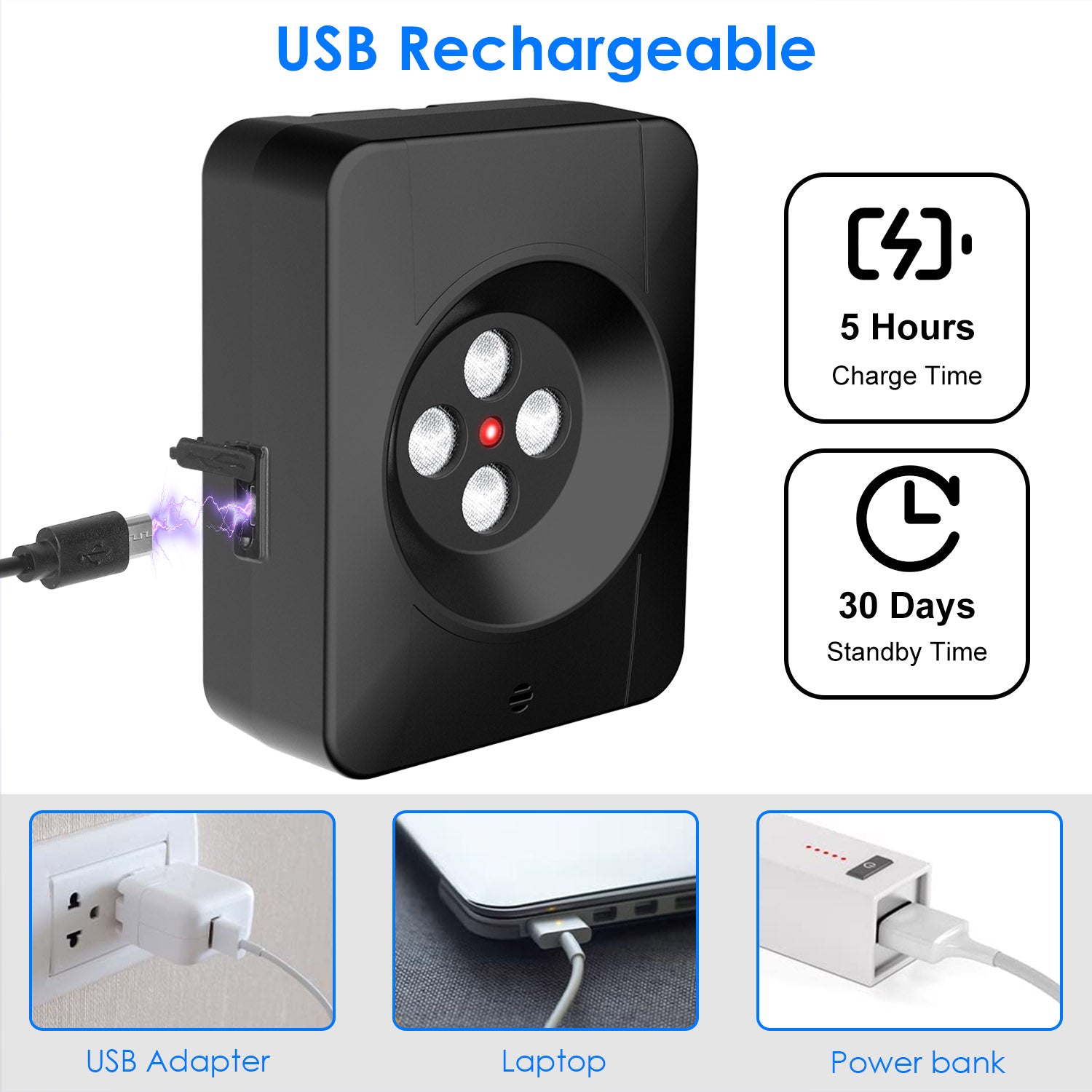 Ultrasonic Anti-barking Device Indoor Outdoor Dog Bark Control with 3 Frequency Levels Max 32.8Feet Sensing Distance for Most Dog Sizes