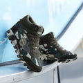 Women's Camouflage Canvas Sneakers – Casual Lace-Up Shoes