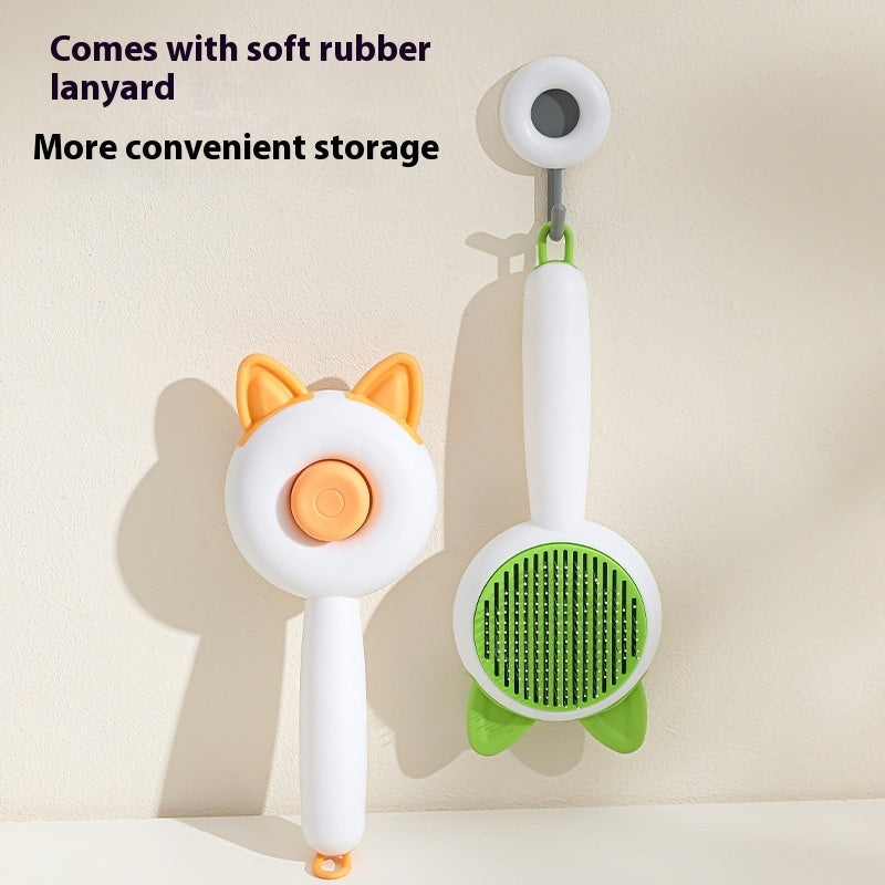 Self-Cleaning Cat Comb & Hair Removal Massage Brush