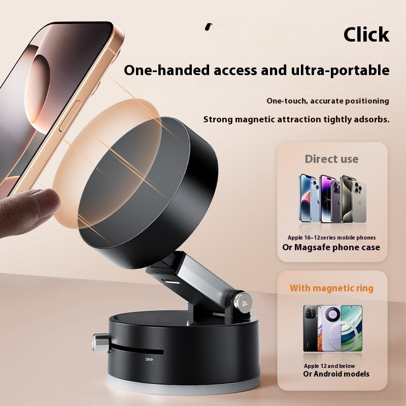 Magnetic Vacuum Car Phone Holder — Hands-Free, Universal Fit