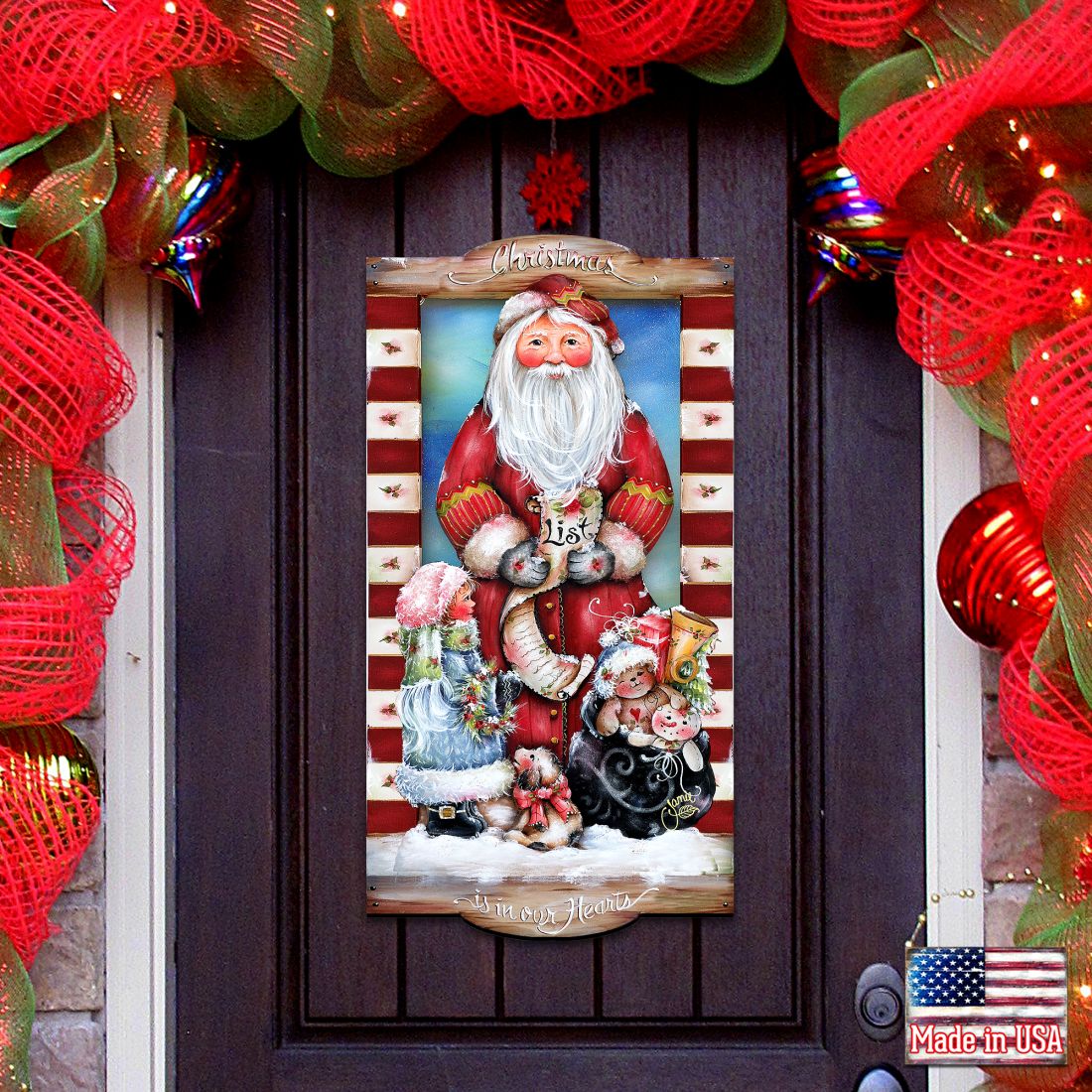 Christmas Wish Holiday Door Decor by Jamie Mills-Price - Christmas Decor - 8457516H
