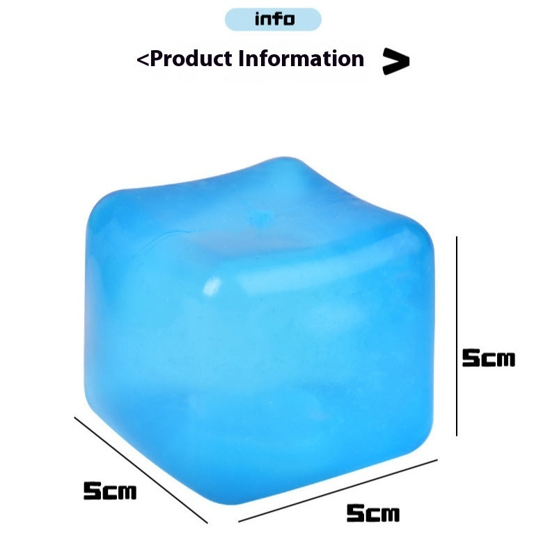 Malt Sugar Ice Cube Squeezing Toy — Squishy TPR Stress Reliever