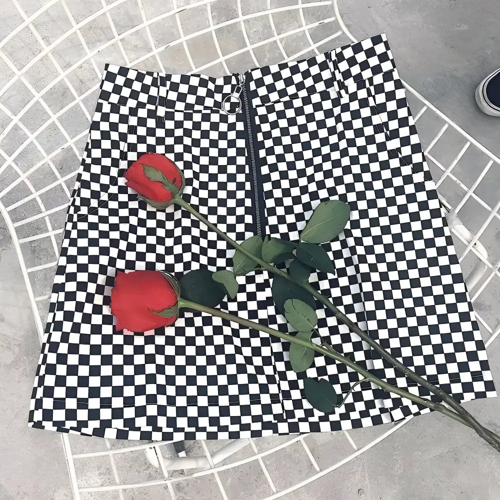 Checkered Mini Skirt