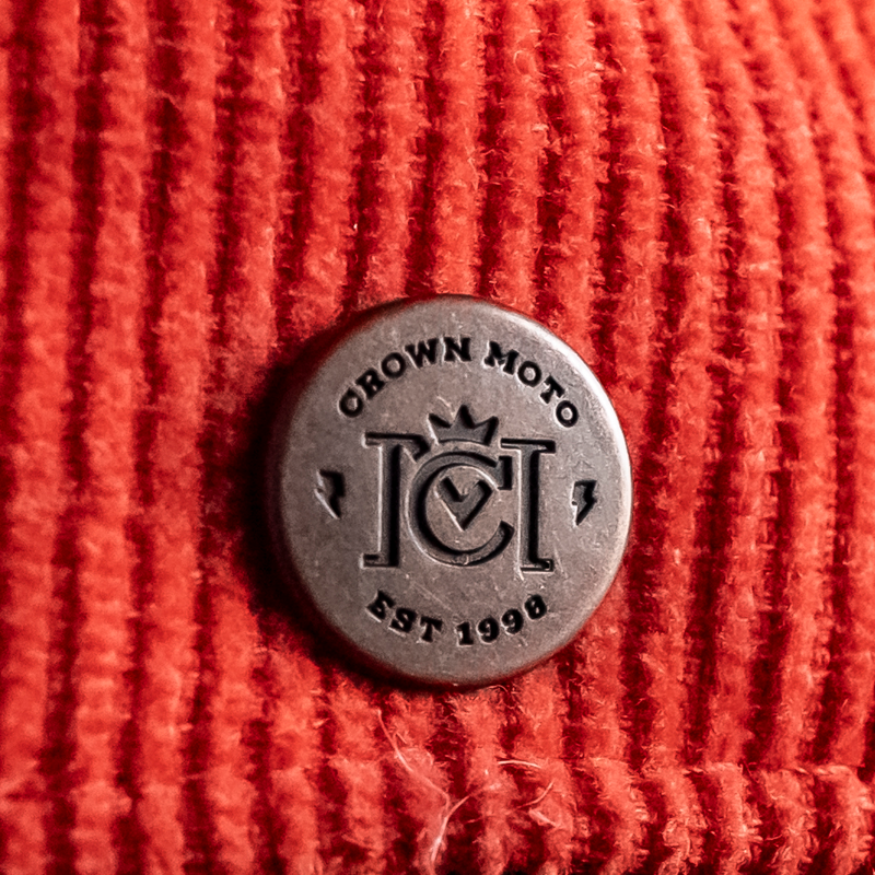Limited Edition "Go ride a motorcycle" Orange Corduroy Hat