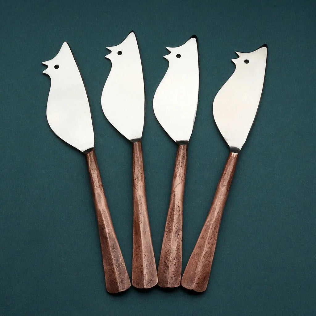 Copper Ridge Ratoncito Cheese Spreader/Knife 4 Pc. Set