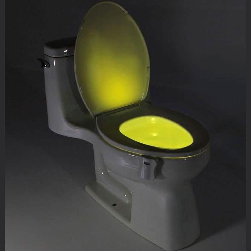 8-Color LED Sensor Motion-Activated Bathroom Toilet Light