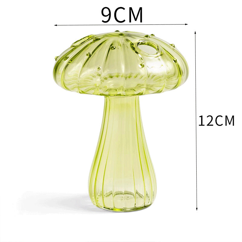 Glass Mushroom Vase – Borosilicate Hydroponics & Aromatherapy Bottle | 5 Styles
