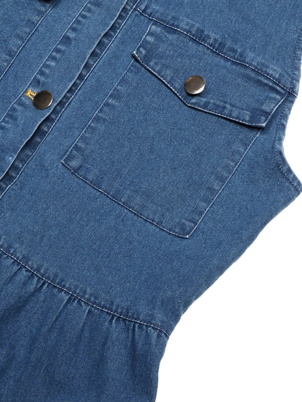 Women's High-Waist Denim Maxi Dress