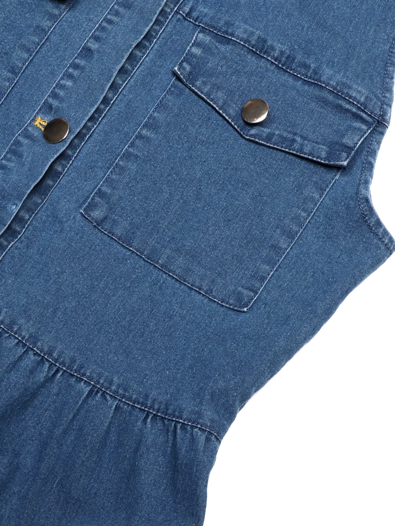 Women's High-Waist Denim Maxi Dress