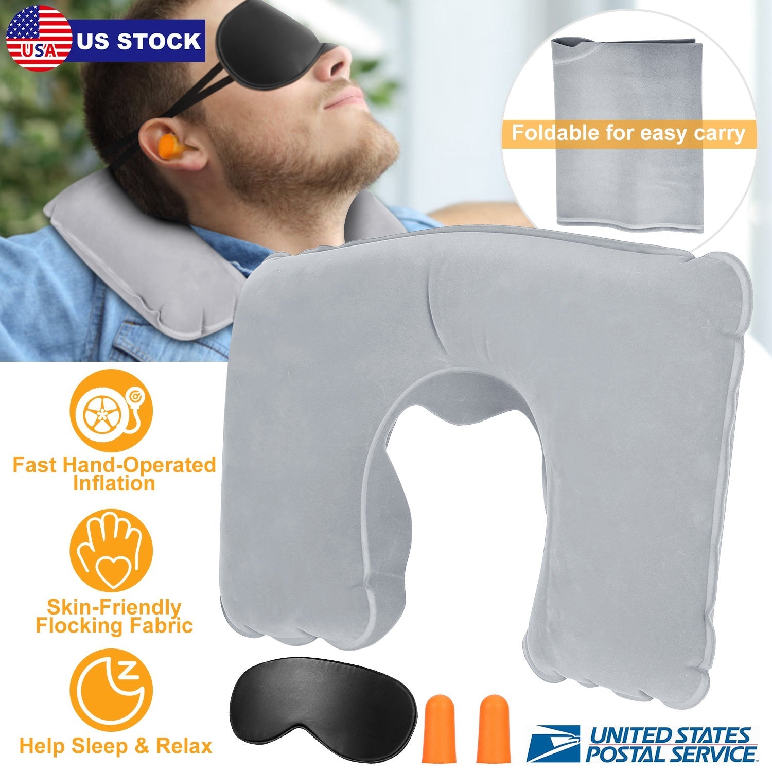GBruno Travel Pillow Inflatable