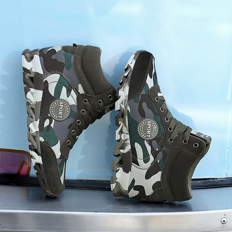 Women's Camouflage Canvas Sneakers – Casual Lace-Up Shoes