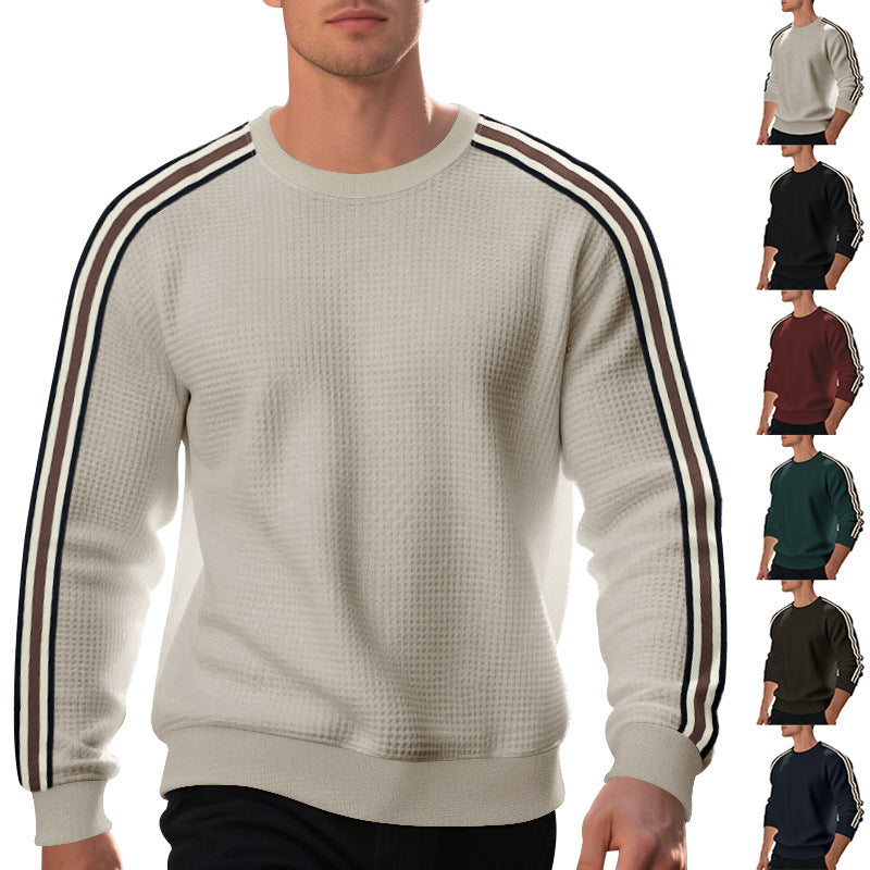 Men’s Loose Round Neck Pullover Sweater – Lightweight Long Sleeve