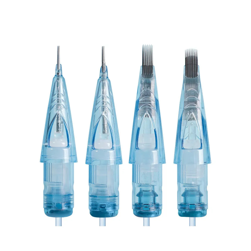 WJX Professional Tattoo Cartridges Needles - 0.35MM/0.30MM Round Shader | Box of 20