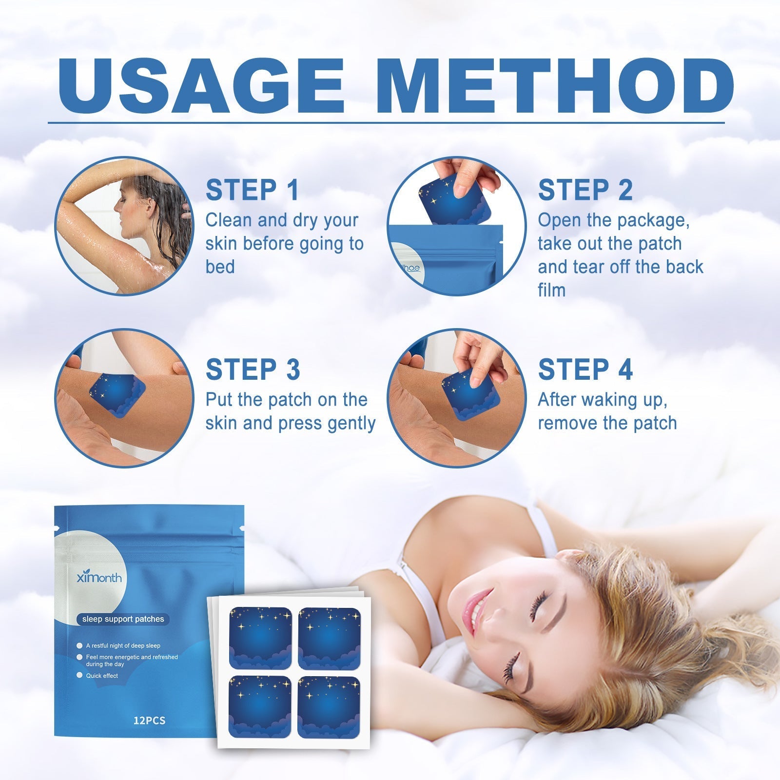 Sleep Stickers | Relax Body & Mind, Relieve Stress for Better Sleep
