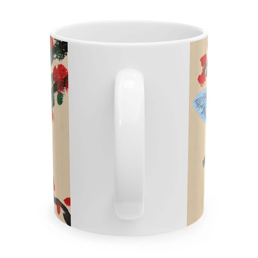 PimsArt Hummingbird and Cherry Blossom Mug From Original Painting
