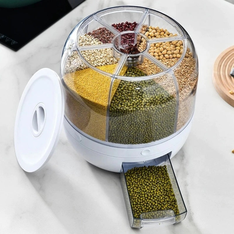 360° Rotating Grain Storage Container