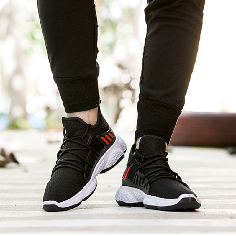 Men's Breathable Fly-Knit Mesh Sneakers – Lightweight Casual Sports Shoes