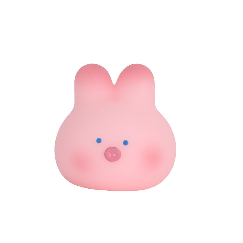 Cherry Blossom Pig & Rabbit Squishy Squeeze Toy – Cute Decompression Toy