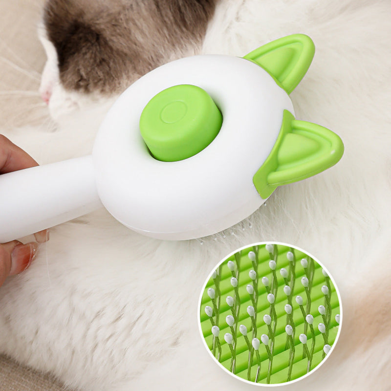 Self-Cleaning Cat Comb & Hair Removal Massage Brush
