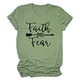 Women's Printed Round Neck Short Sleeve Top – 7 Colors | S–3XL
