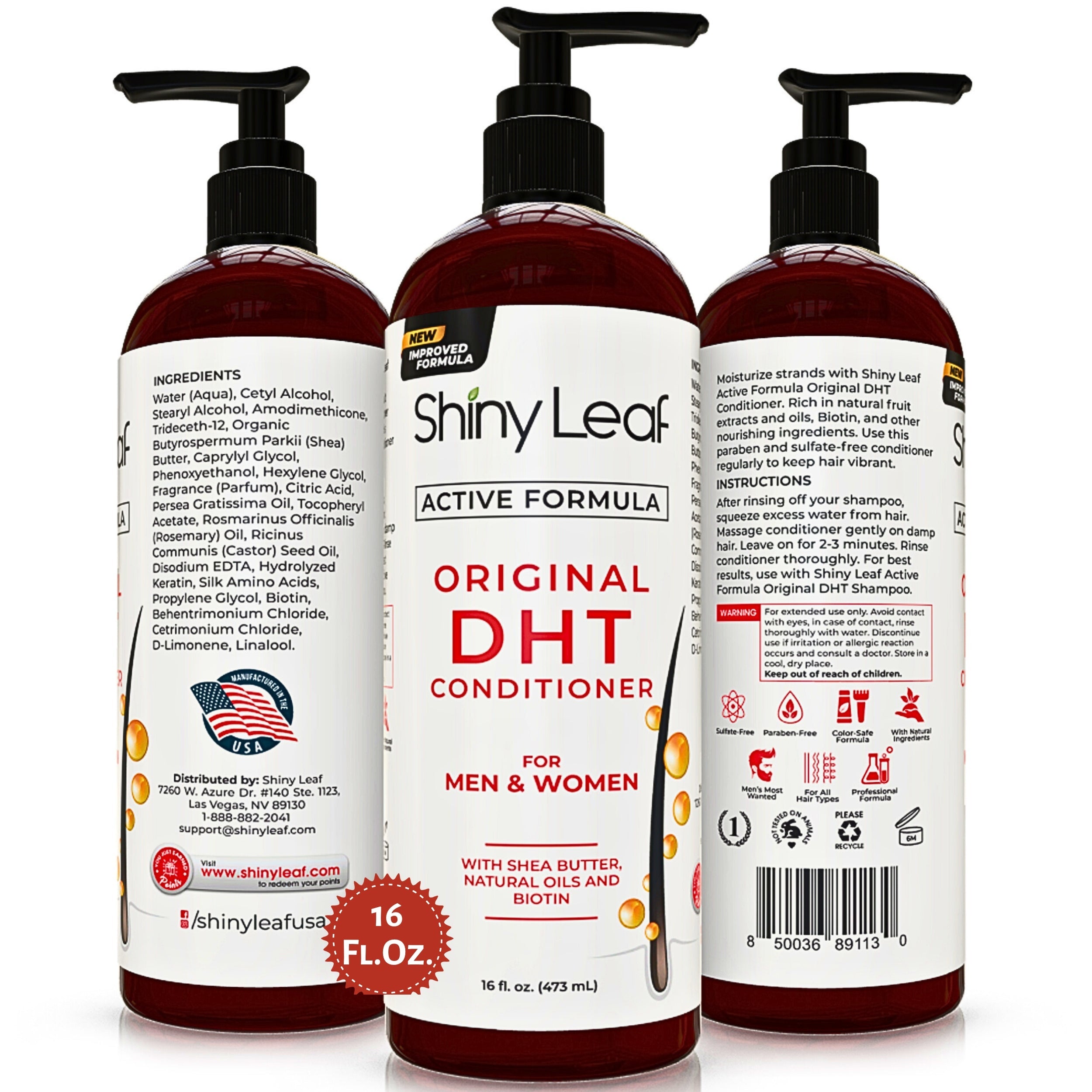 DHT Blocker Hair Loss Conditioner with Castor Oil & Biotin — 16 oz