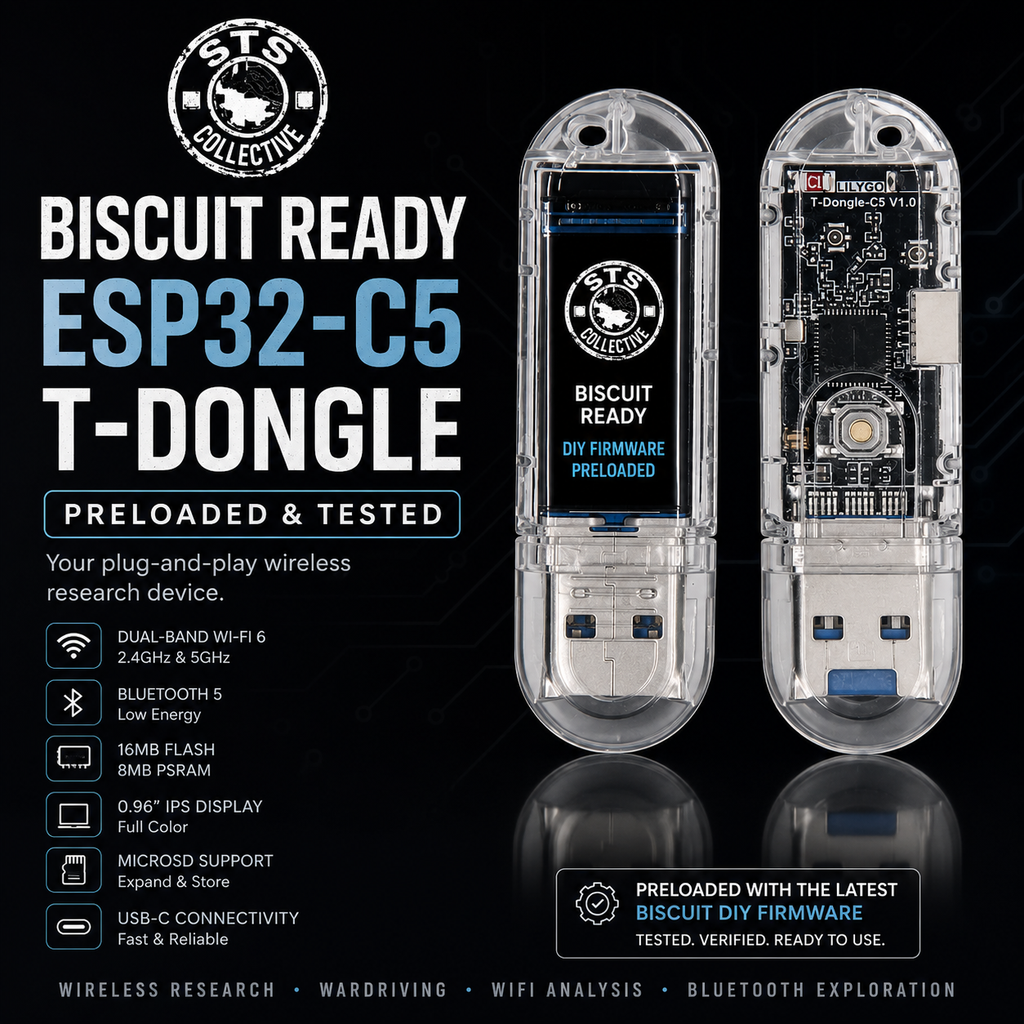 Biscuit Ready ESP32-C5 T-Dongle | Preloaded & Tested | STS Collective