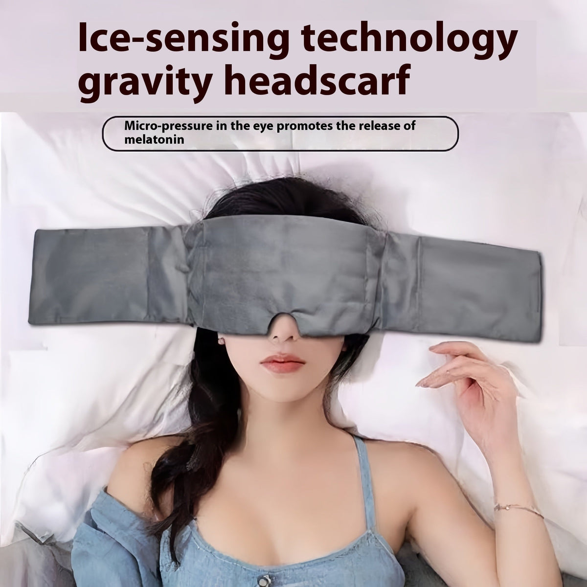 Soundproof Sleep Eye Mask – Breathable Gravity Headscarf for Deep Rest