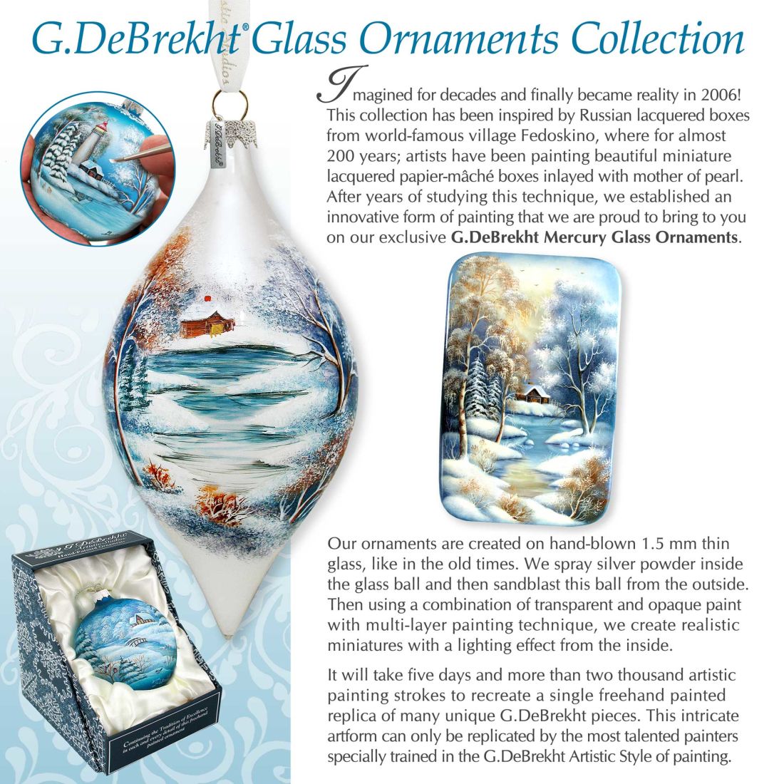 Spring Blossom Icon Cross Glass Ornament by D. Gelsinger - Nativity Holiday Decor - 758-024-DG
